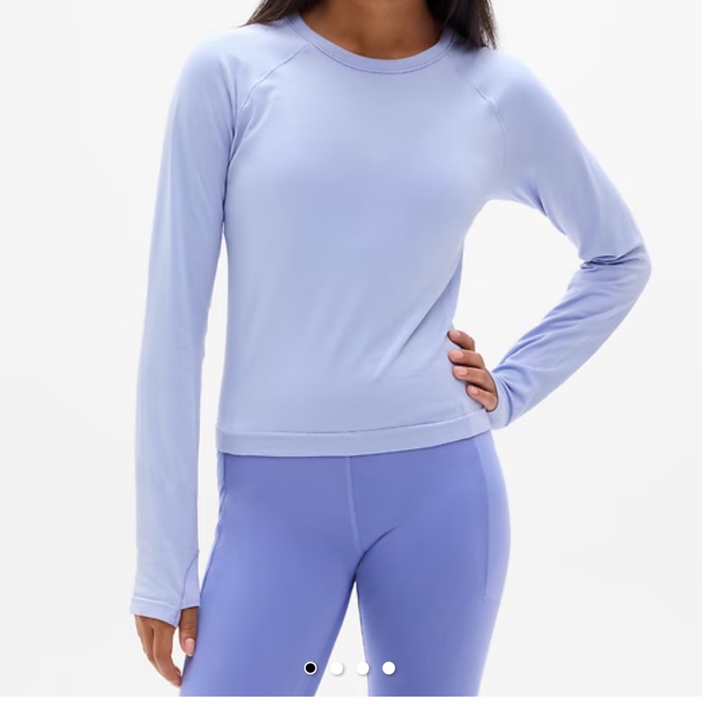 Athleta Women's Soft Blue Long Sleeve Tee